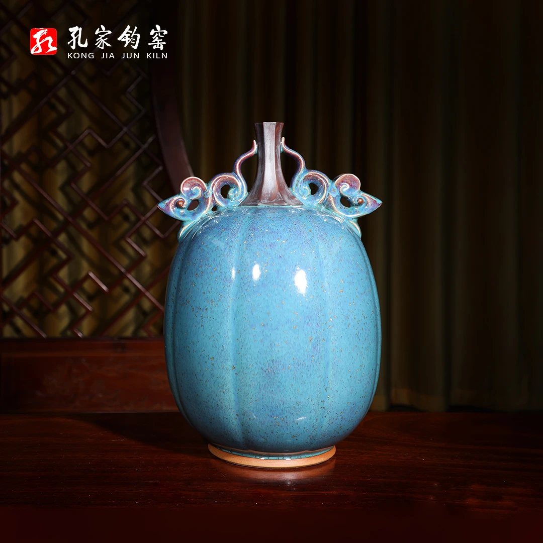 孔家钧窑【属你有福】神垕钧瓷陶瓷礼品纯手工摆件家居饰品