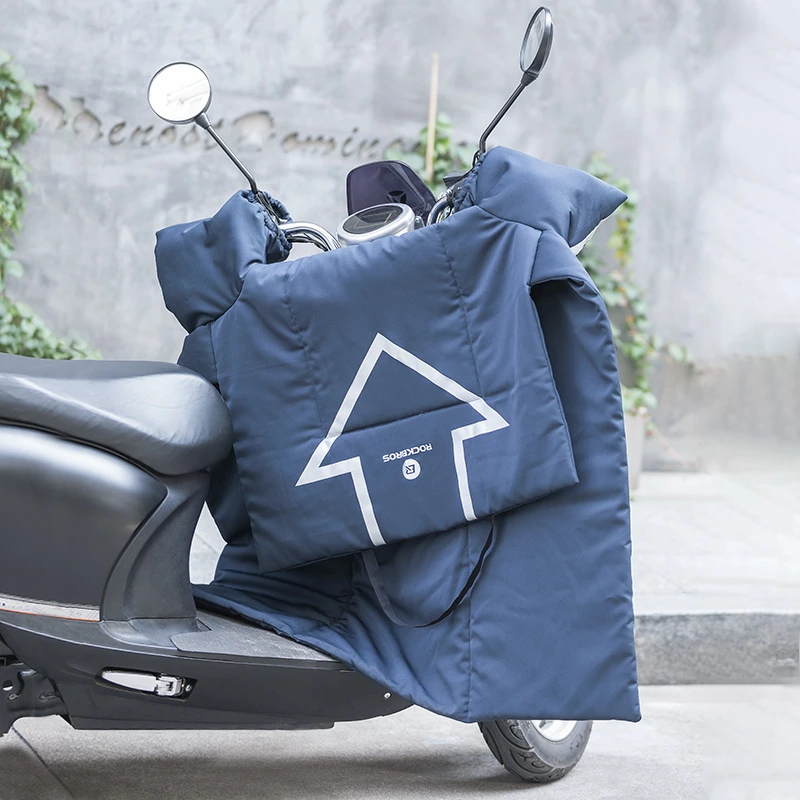 洛克兄弟电动车挡风被冬季加绒加厚防寒防水防风冬款电动车挡风被