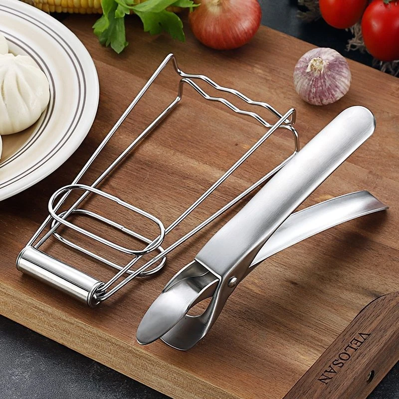 304不锈钢防烫夹提盘器取碗夹抓盘子夹厨房小工具端碗器砂锅夹子