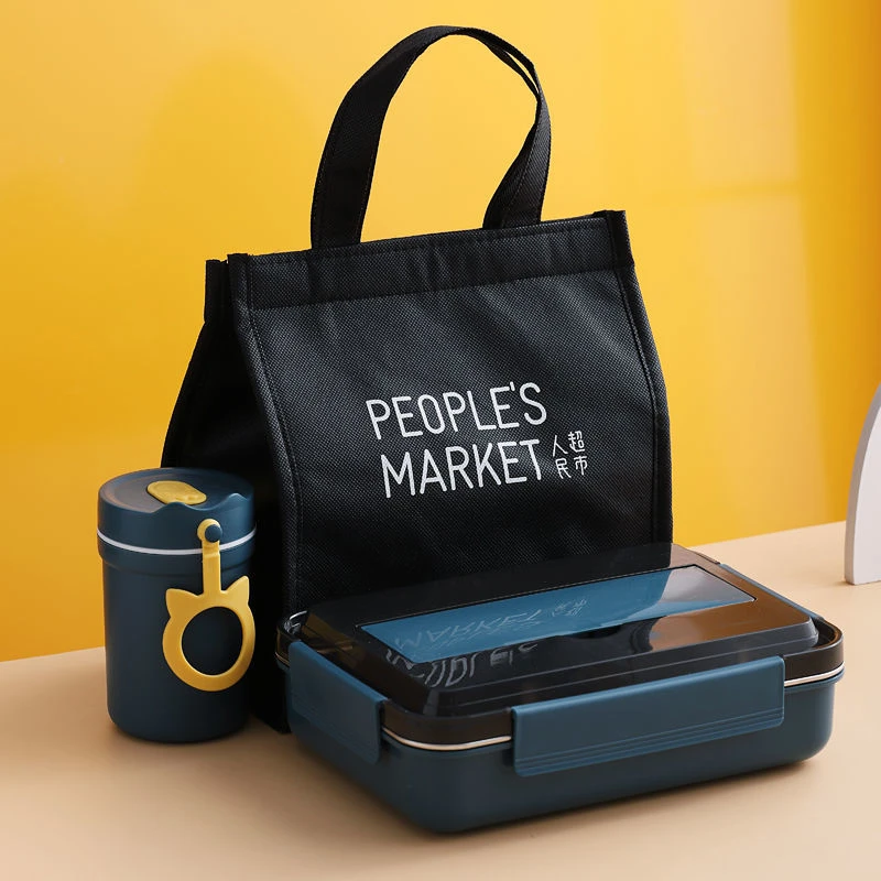 不锈钢保温饭盒三分格密封学生午餐盒带盖微波炉上班族便当盒加热