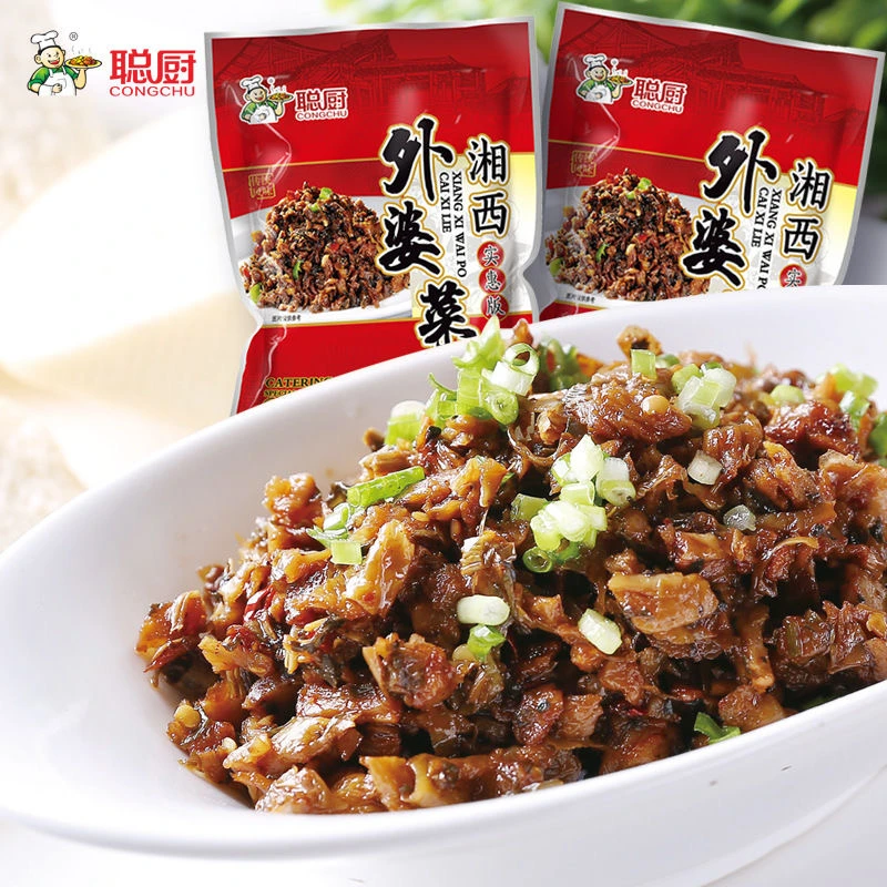【宠粉2袋不辣】聪厨湘西外婆菜250g需要炒免洗免切特色风味半成品