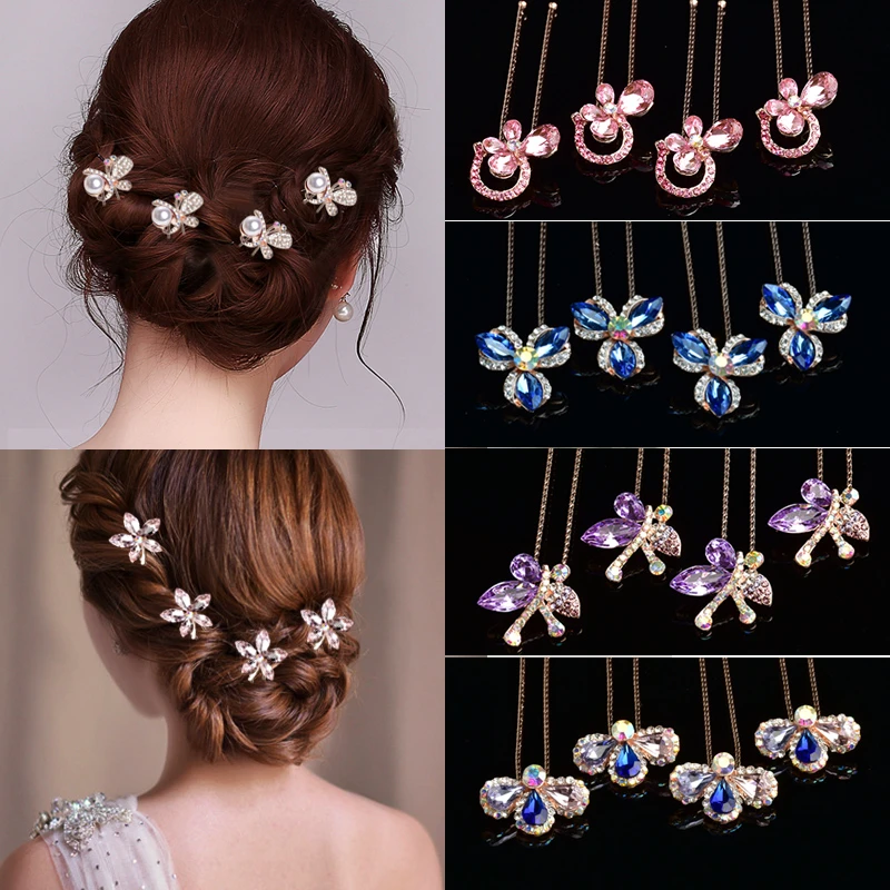 编发头饰发插针小簪成人丸子头盘发发饰