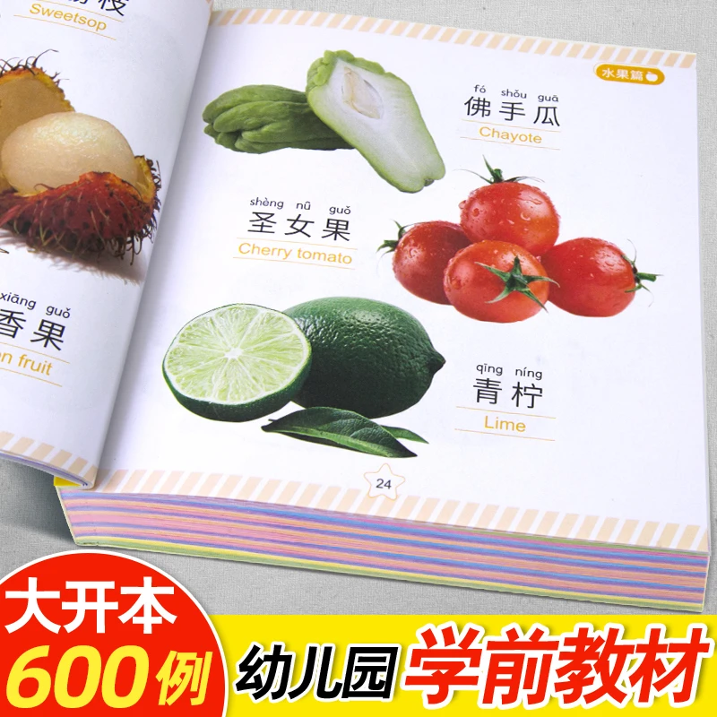 认物大全认标志认水果动物形状颜色绘本儿童0-1-3-4-5-6-7-8周岁