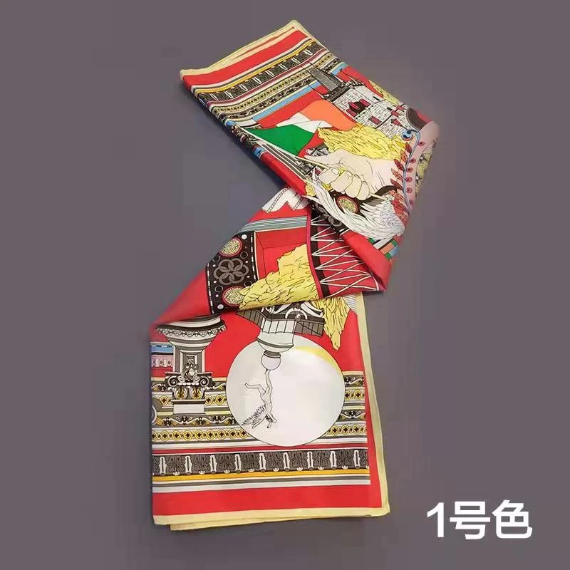 鎏金蚕纯蚕丝绸 斜纹绸方巾90*90