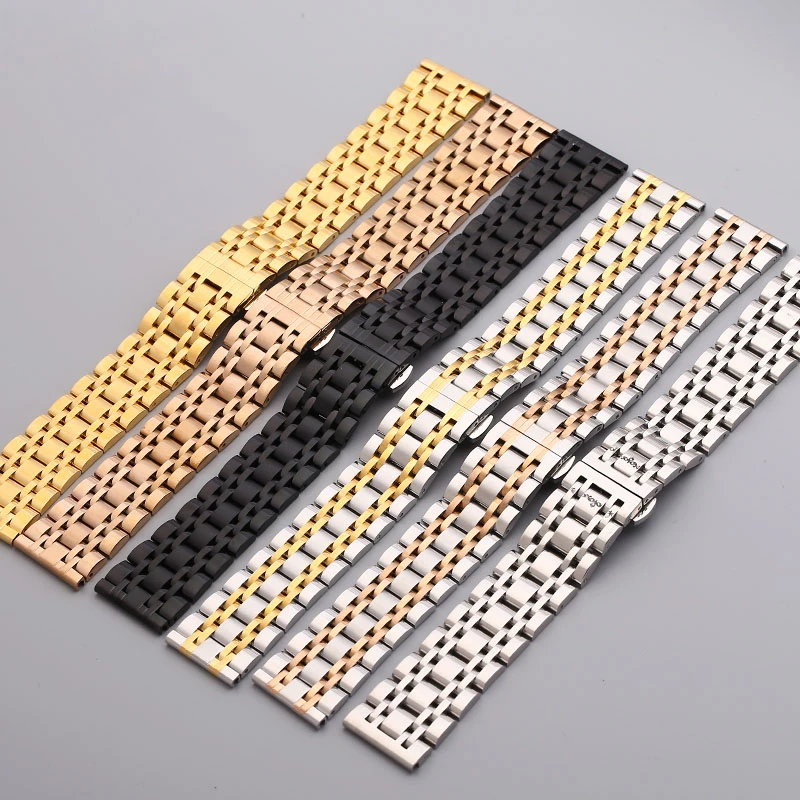 匠心 316实心精钢钢带 适配天梭美度浪琴欧米茄万国等各系列手表