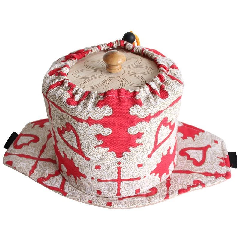 大号木质圆形随身灸盒灸具加热家用复古便携双层便携式传统多功能