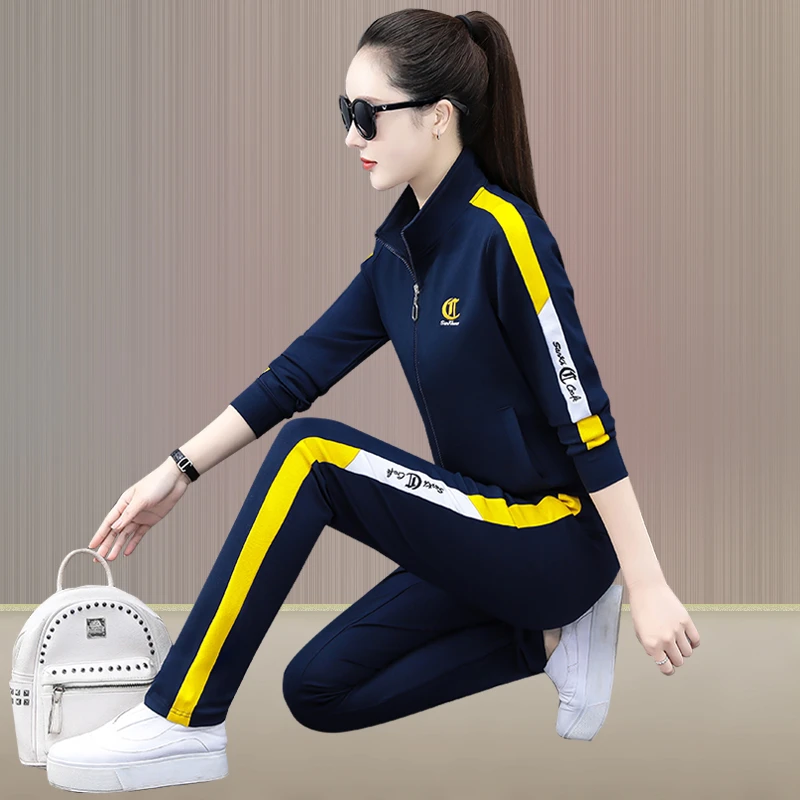 9188长袖洋气时尚春秋季显瘦女士跑步韩版休闲运动套装