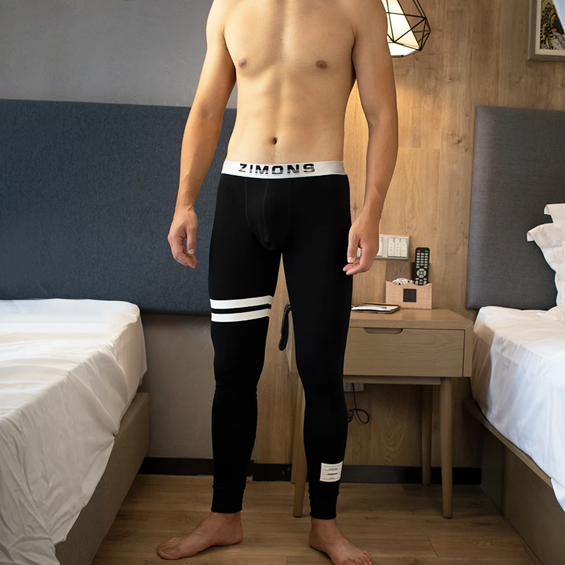 子墨男士秋裤原创时尚修身打底裤单层薄款秋季个性时尚精梳棉潮