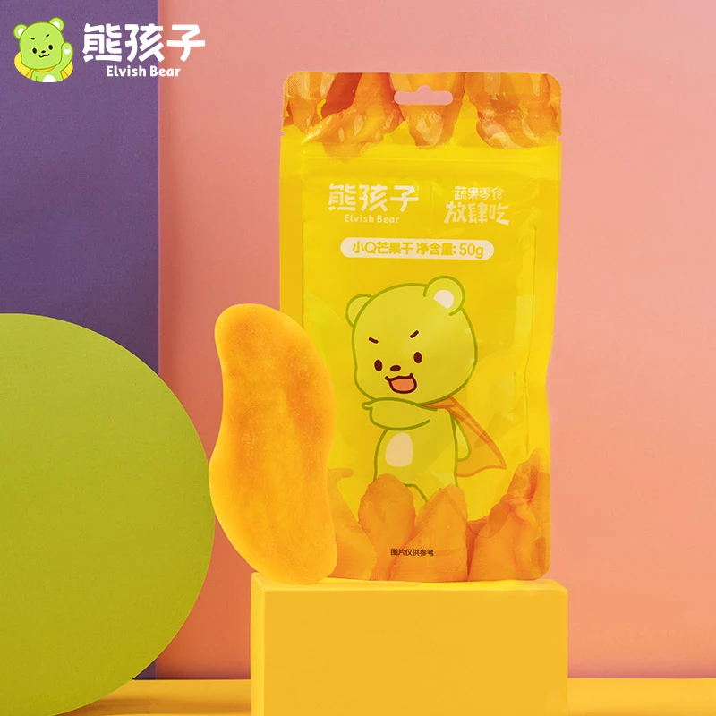 熊孩子芒果干大片休闲零食好吃的蜜饯果脯果干