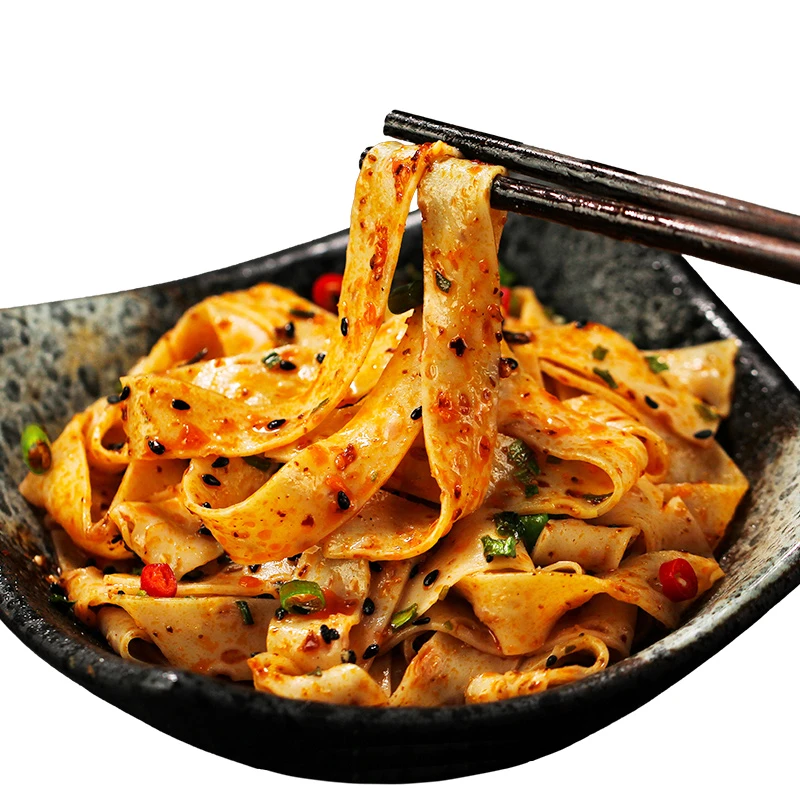 【大促专享】豫道食品麻酱面皮135g*11袋装整箱干拌面宽面皮泡面