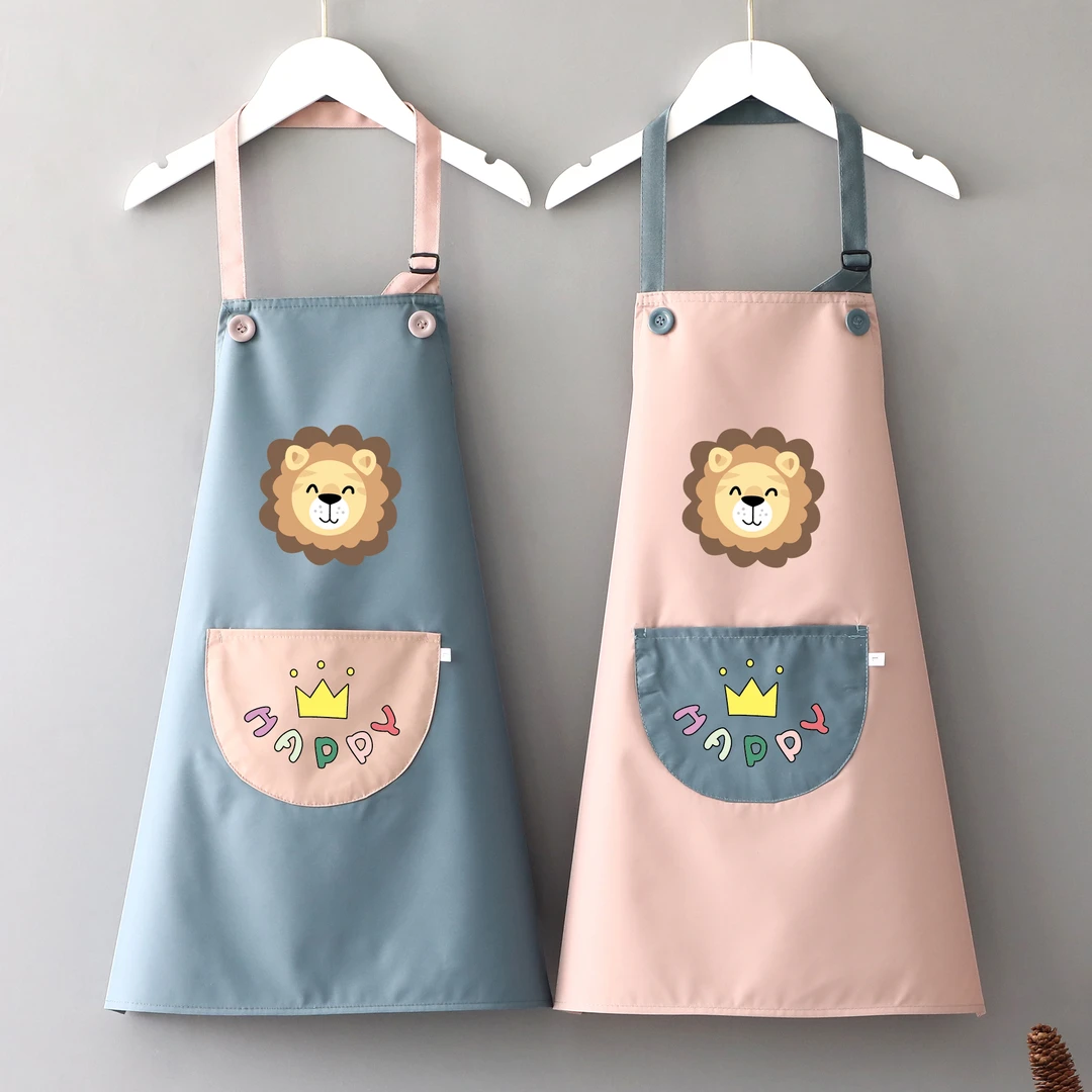 儿童围裙定制logo印字防水防油绘画美术班画画衣幼儿园男女孩护衣