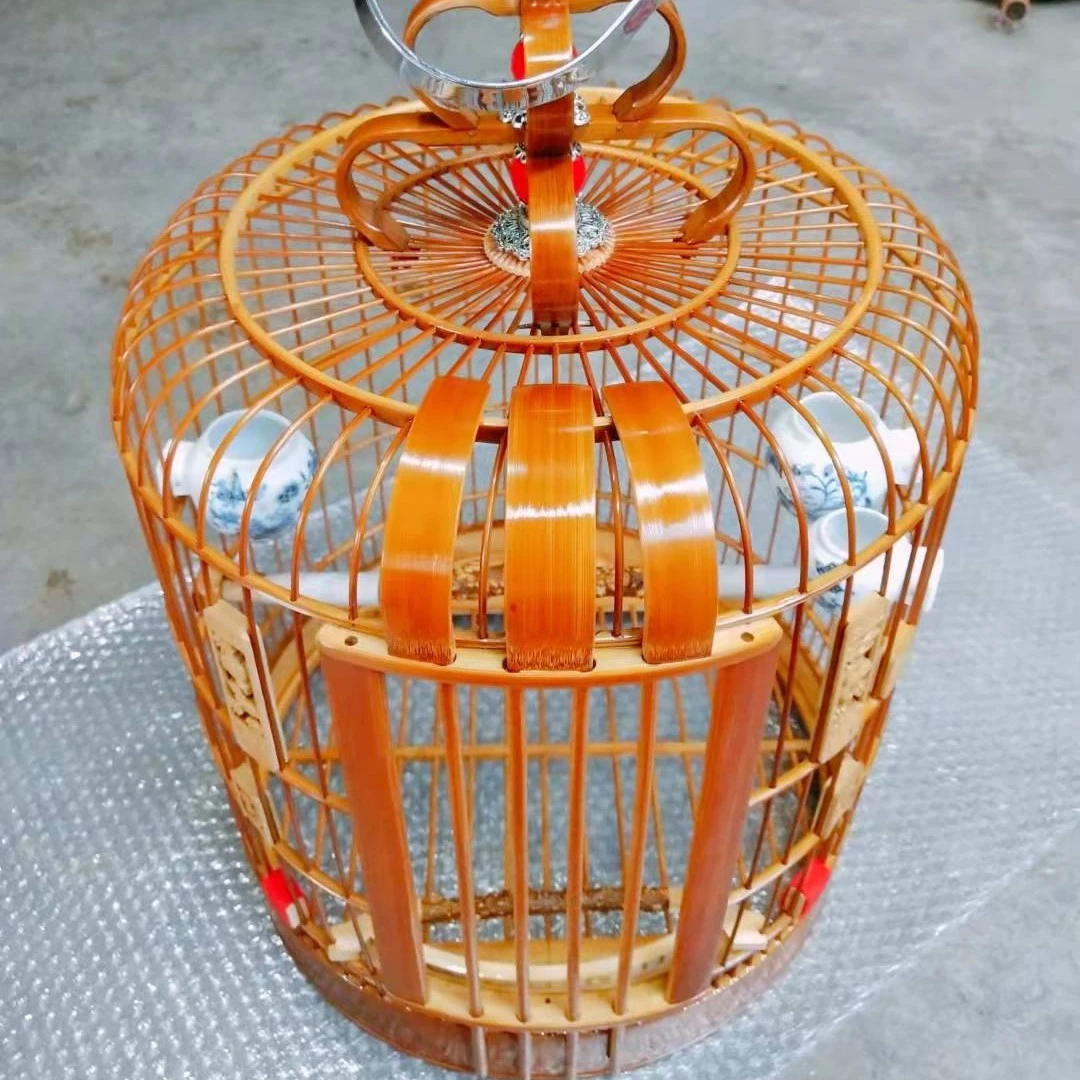 精品老料三皮鸟笼 纯手工三皮笼带青皮
