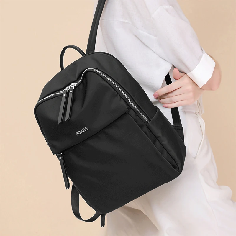 大容量背包女商务电脑包14寸15.6寸牛津布笔记本双肩包学生书包