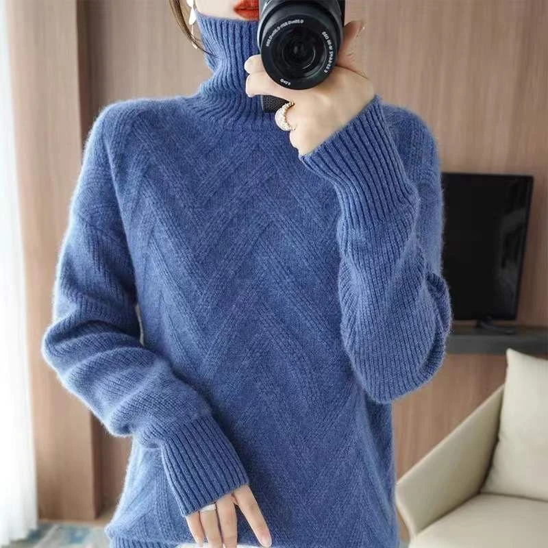 【100%山羊绒】双股加厚！数兰朵100%纯羊绒高领保暖羊绒衫套头针织