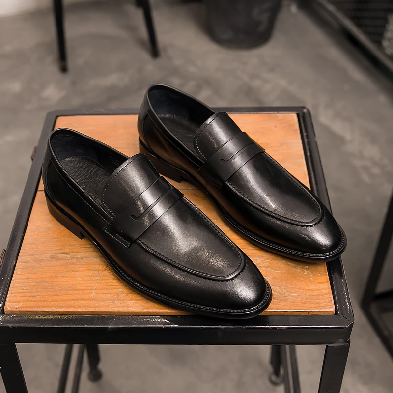 男士英伦时尚百搭皮鞋结婚正装德比鞋真皮商务休闲鞋210408  CLG