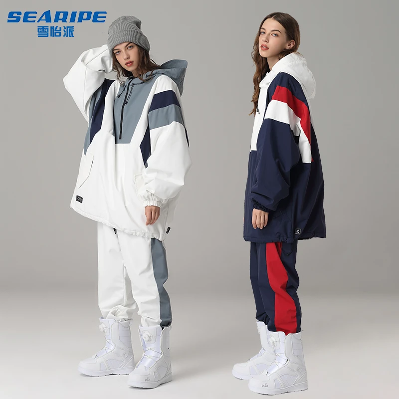 新品男女单板滑雪服嘻哈滑雪衣防水防风保暖滑雪服套装单板雪服