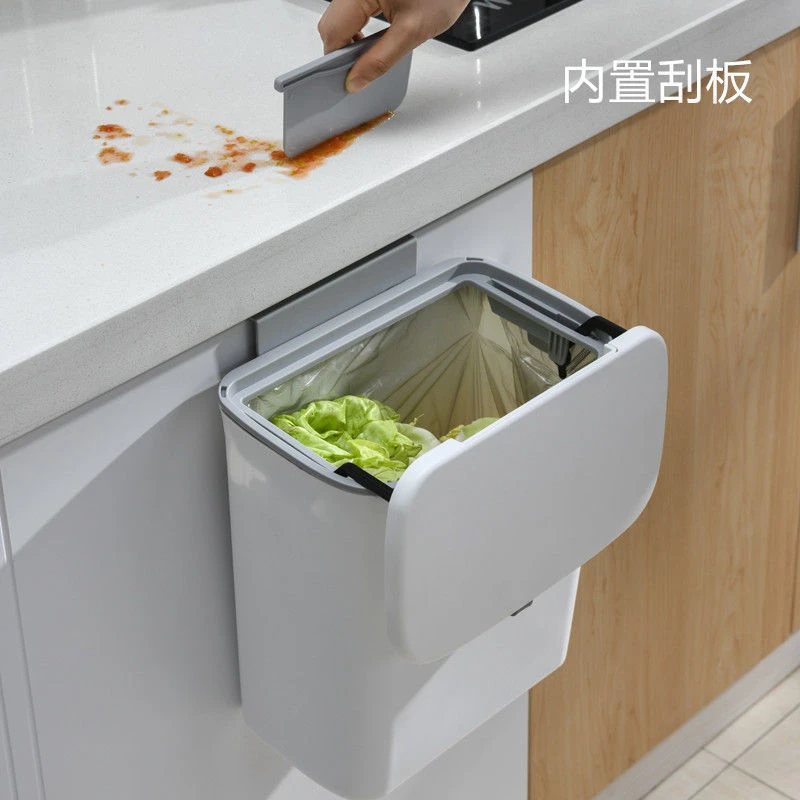 厨房垃圾桶挂壁式滑盖家用橱柜门厕所卫生间客厅悬挂创意收纳神器