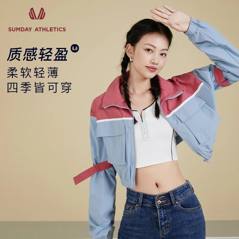 SUMDAYATHLETICS运动防风保暖外套接休闲拉链运动卫衣保暖夹克
