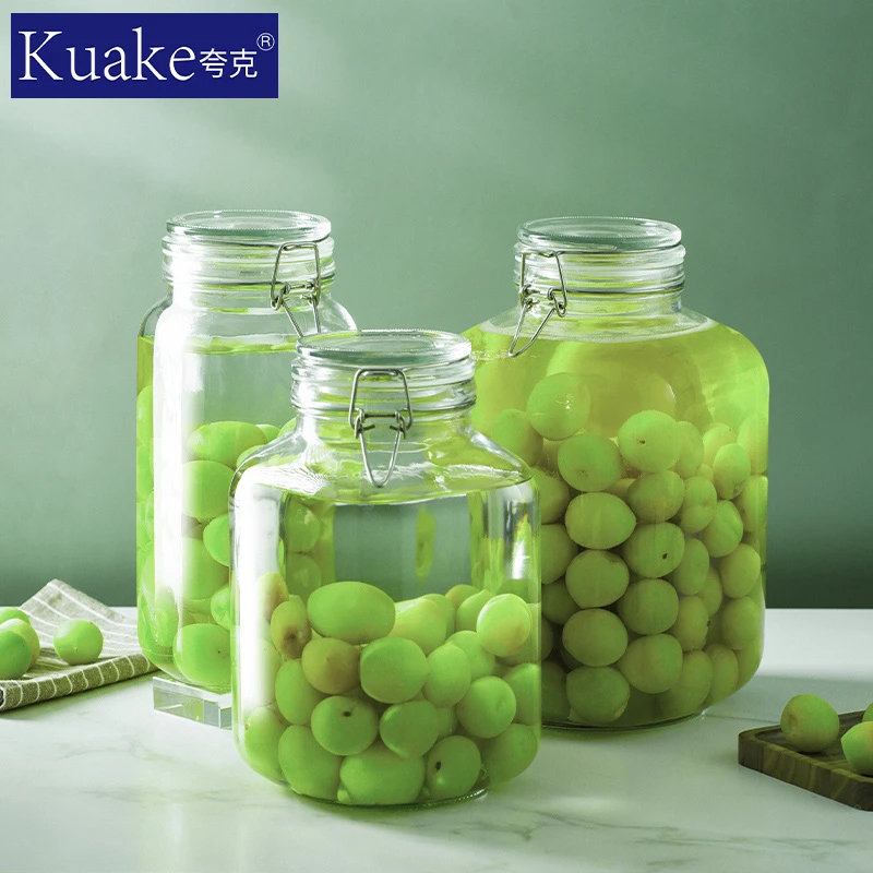 夸克泡酒玻璃瓶专用酿酒密封罐果酒瓶空瓶容器酒坛子青梅酒罐子
