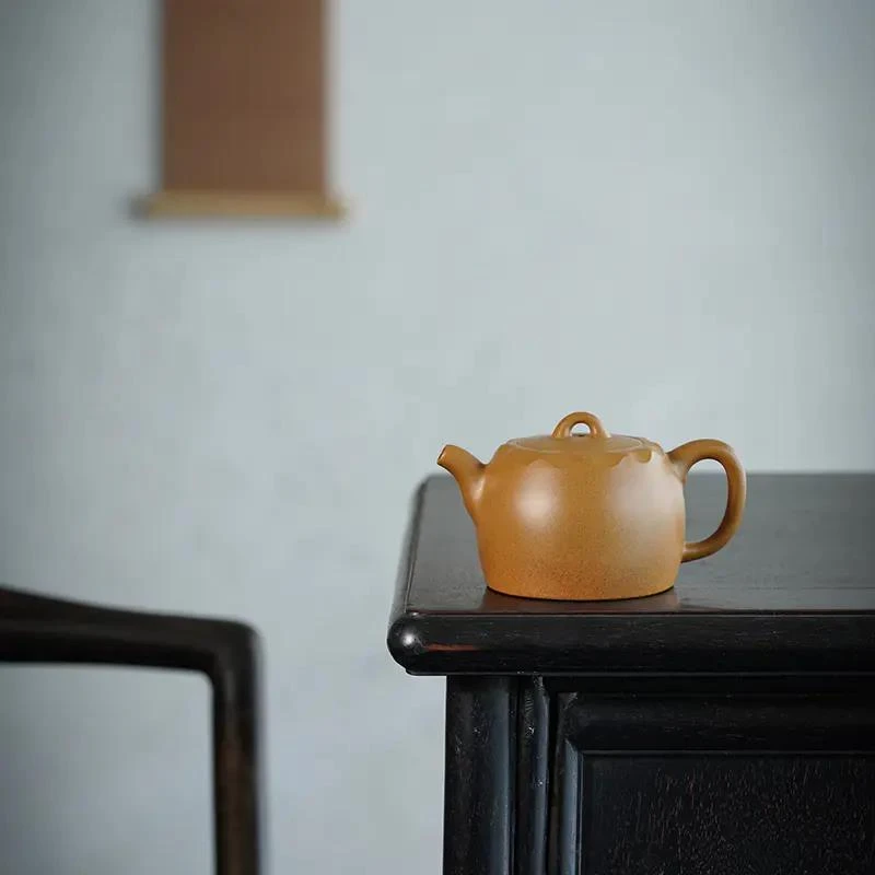 【询】龙德堂徐飞《妙泉》大口手工泡茶壶原矿金砂段戗金汉铎约260c