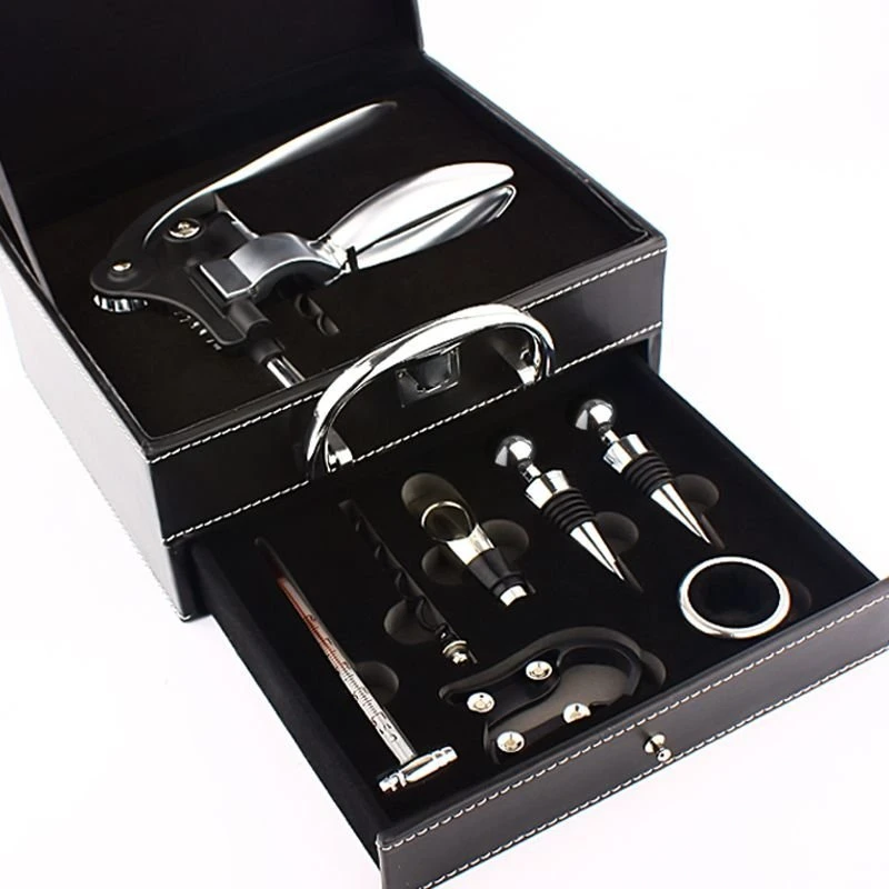 家用红酒开瓶器套装红酒瓶瓶塞瓶盖创意红酒倒酒器酒具套件礼盒装