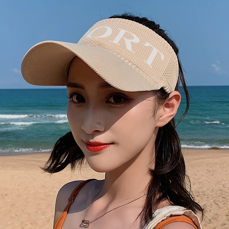 喜多尚品空顶网球帽子户外运动跑步太阳帽女夏百搭防晒遮阳帽