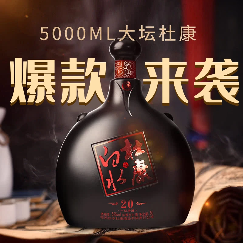 白水杜康一坛老酒纪念版 白酒52度5000ml