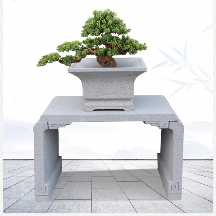 天然雕刻景观岩石花架观赏成品石头庭院定制花盆花岗岩室内外摆台