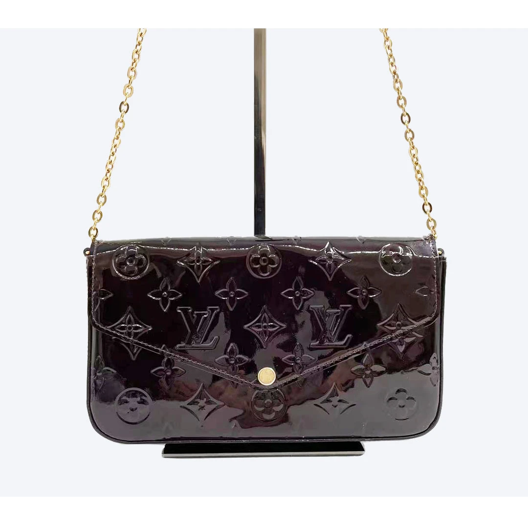 95新 LouisVuitton/路易威登 车厘子色百搭三合一链条包