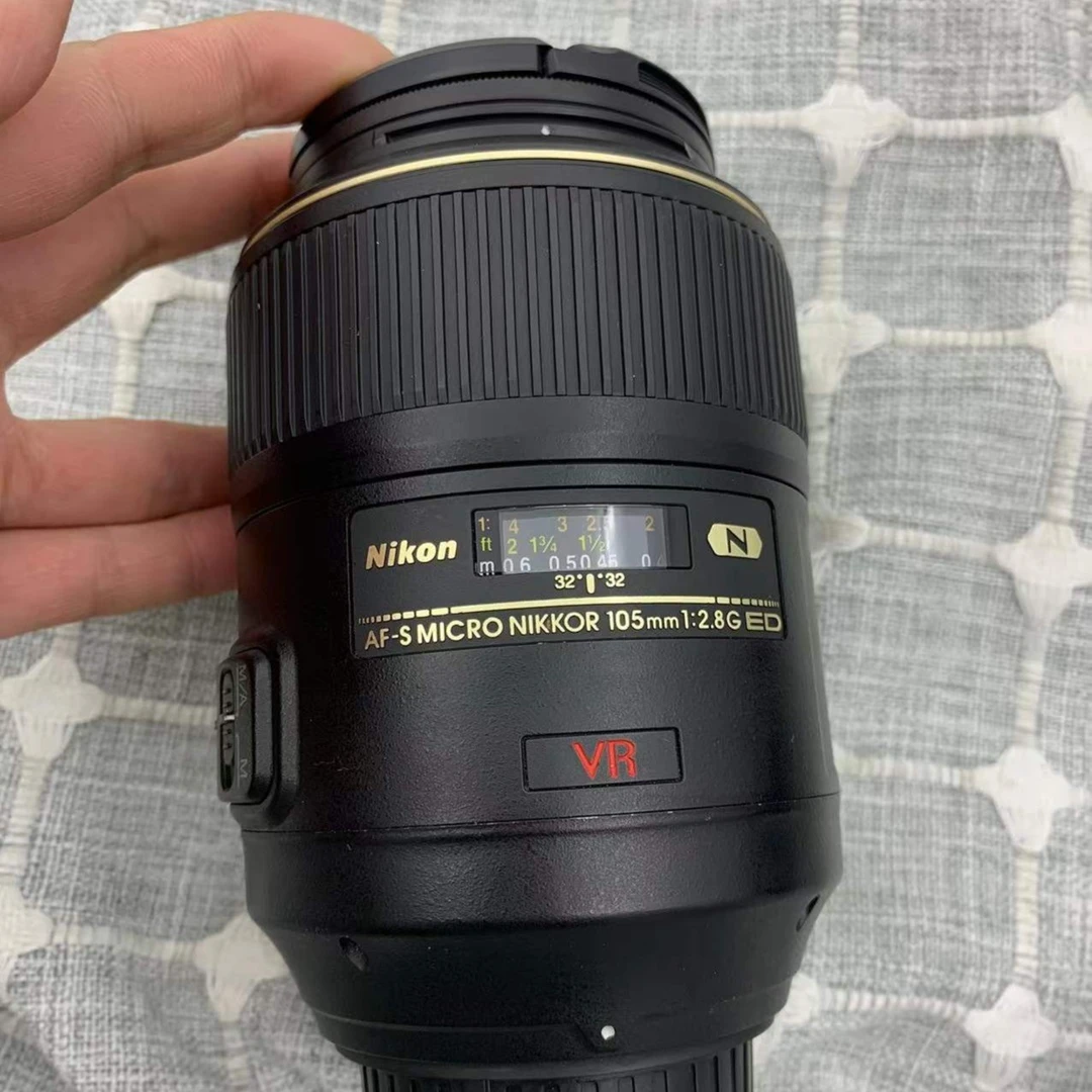 95新 Nikon/尼康 105 F2.8 G ED vr微距定焦人像相机镜头