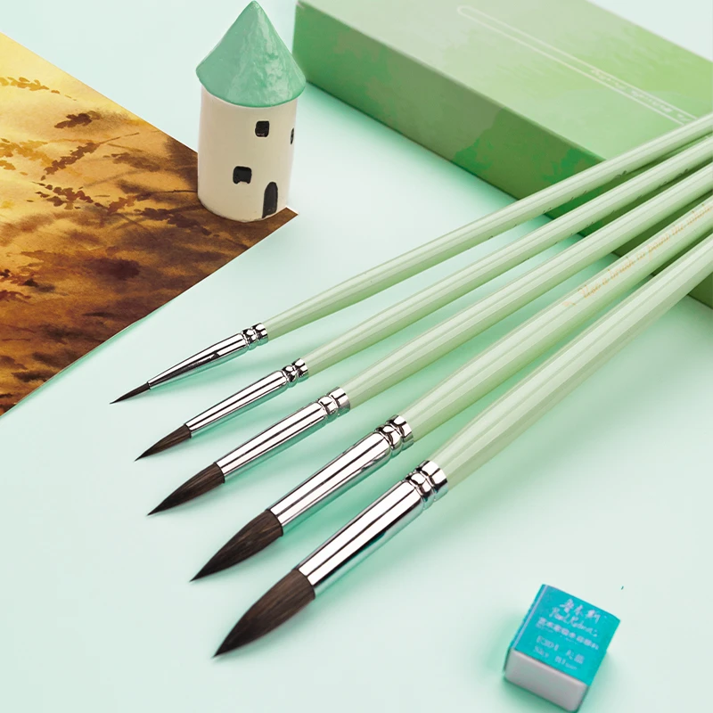 飞乐鸟鹭水彩绘画笔数字油画水粉勾线笔毛笔美术生专业写生动物毛