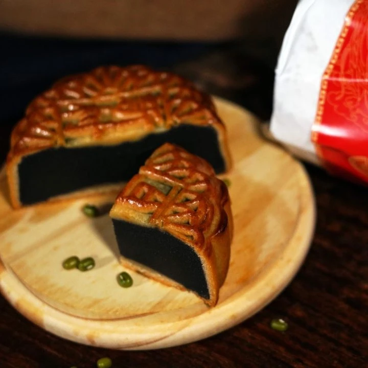 新村饼家绿豆沙月饼125g*4个/栋怀旧包装