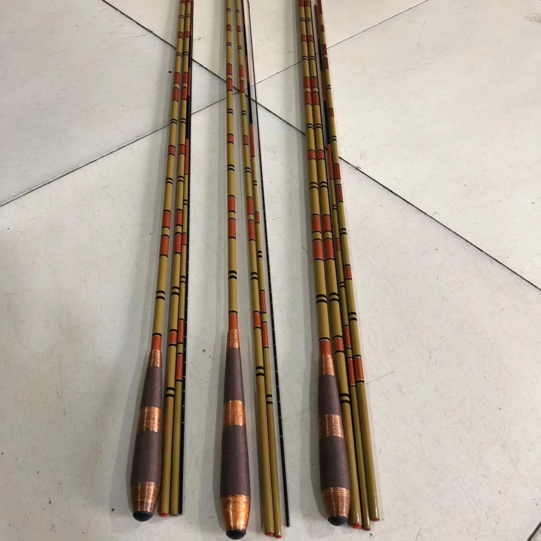 馨鱼渔具红锻，纯金发，高碳28调并继竿轻硬细