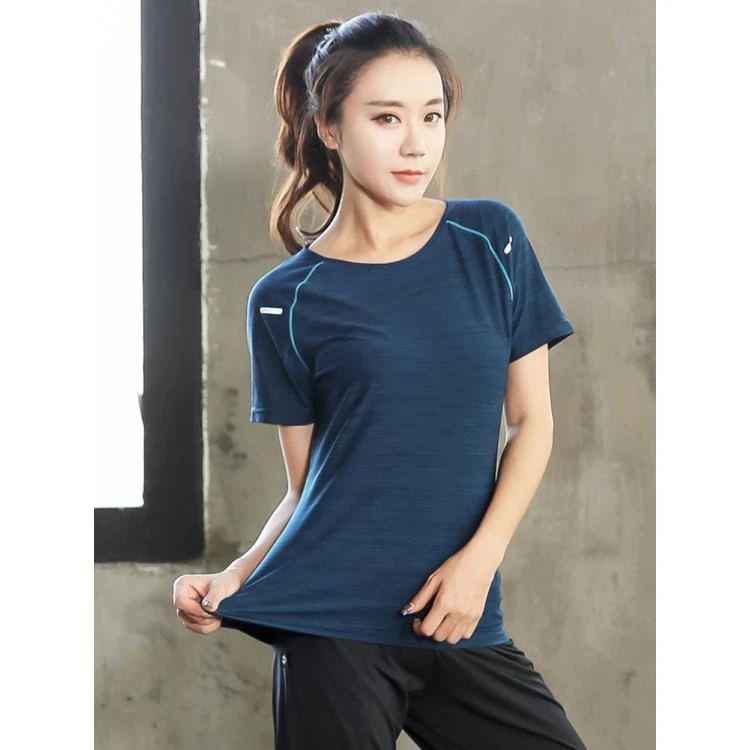 大码短袖速干运动t恤女胖mm200斤瑜伽上衣跑步夏季宽松健身衣7817