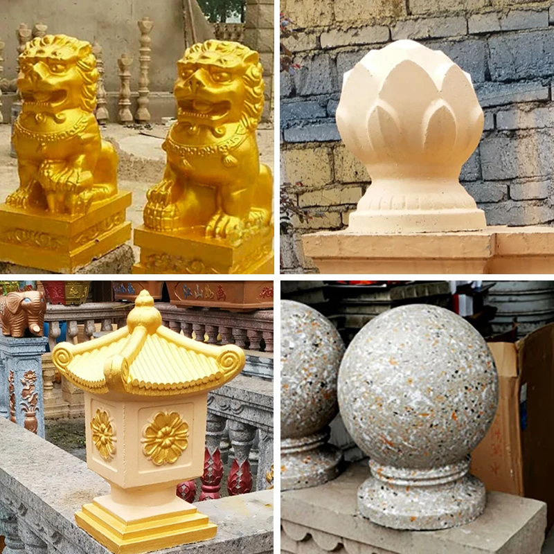 狮子模具圆球模型莲花球装饰造型栏杆柱饰品模板水泥制品自制施工