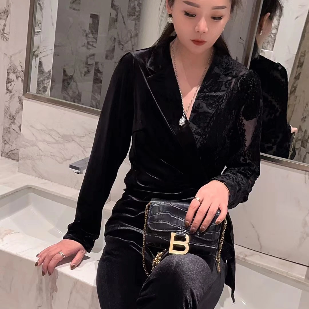 金蓉优选：金丝绒时尚潮流短袖显瘦AB面小衫小众上衣衬衫长袖衬衣
