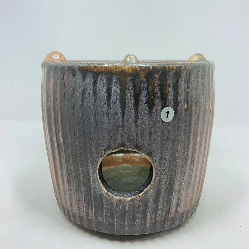惊【孤品】艺术家栾波 柴燒重落灰爐銚 手工陶瓷艺术品 7196