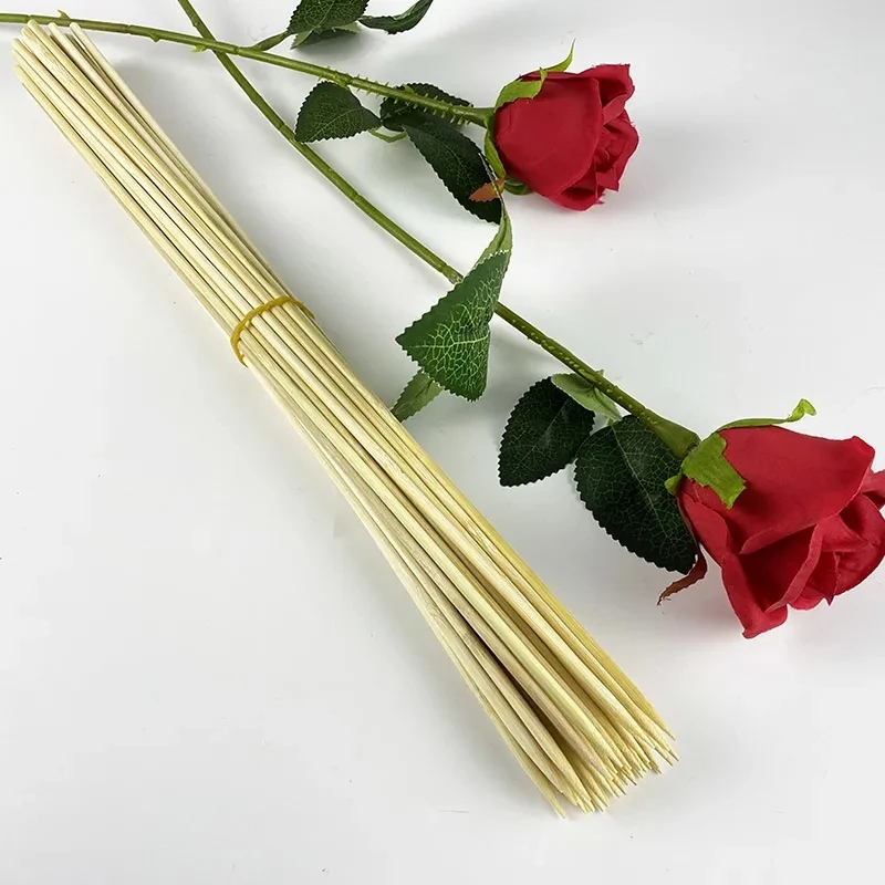 花艺竹签花签丝带玫瑰手工花花束DIY花束杆材料