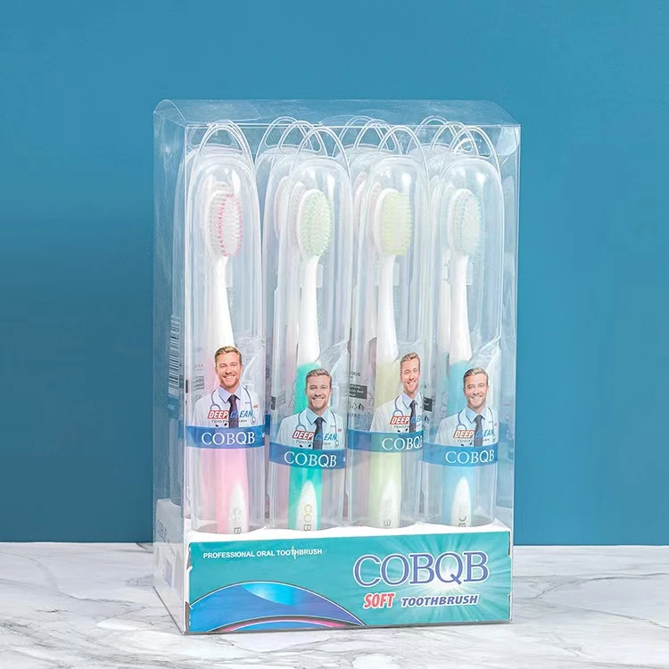 新品DORCO旅行家庭装牙刷成人大头款中软毛独立包装清洁牙龈细菌