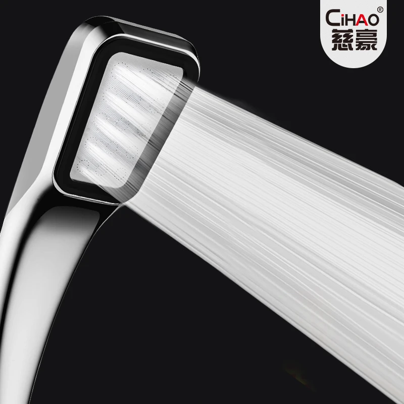 慈豪增压家用淋雨单头浴室冲凉手持方形加压花洒浴头家用淋浴头