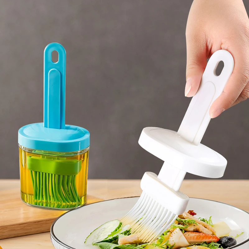 硅胶油刷带瓶厨房家用烙饼耐高温烧烤刷子烘焙食品刷油瓶抹油壶刷