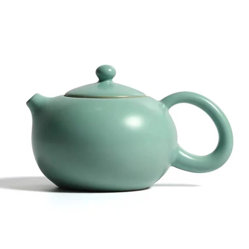 还真西施壶 汝窑茶壶陶瓷单壶可养开片汝瓷茶壶办公家用功夫茶具
