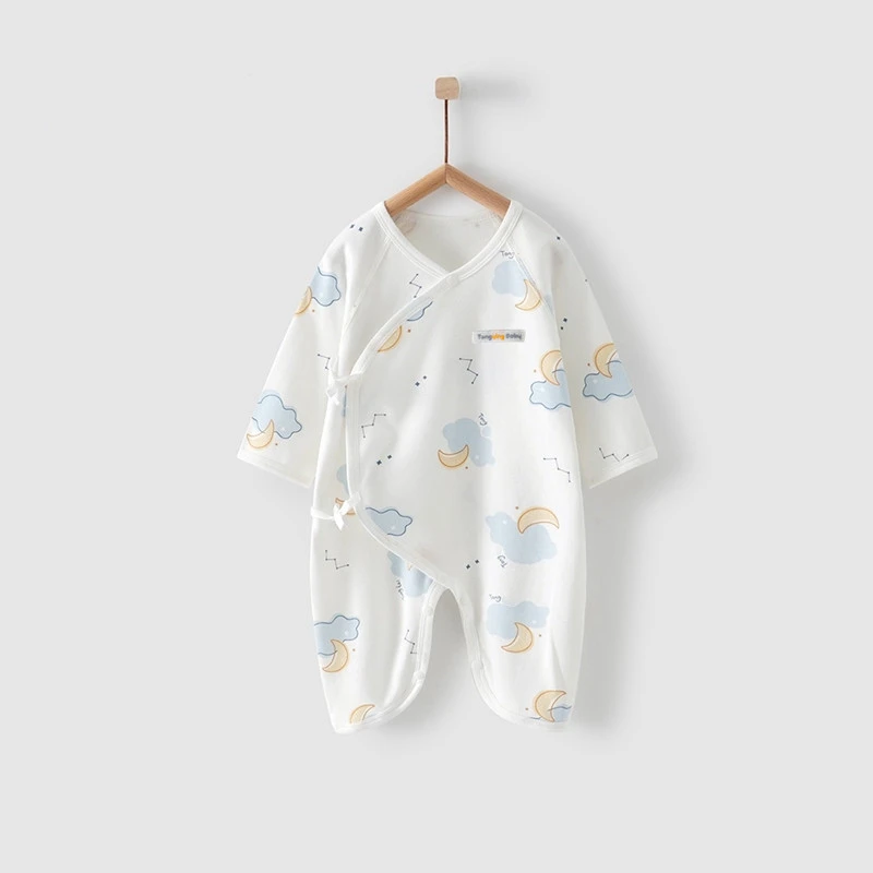 新生婴儿儿衣服纯棉宝宝连体衣春秋冬初生和尚服哈衣夏季薄款睡衣