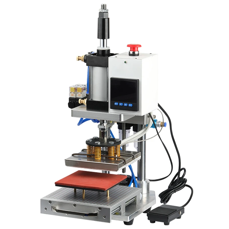 WT-100ZY气动烫画机服装广告衫烫钻印花LOGO商标压烫热转印烫标机