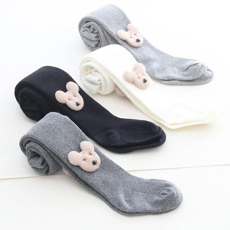 春秋款韩版儿女童打底裤袜小童宝宝大pp连裤袜薄款卡通小孩连脚袜