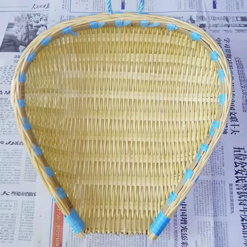 无品牌贵州筲箕竹编竹制品沥水篮子仿藤家用编织神器手工纯手工