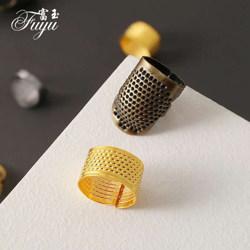 可调节顶针家用防扎手指套戒指顶针箍刺绣金色银色顶针器缝纫工具