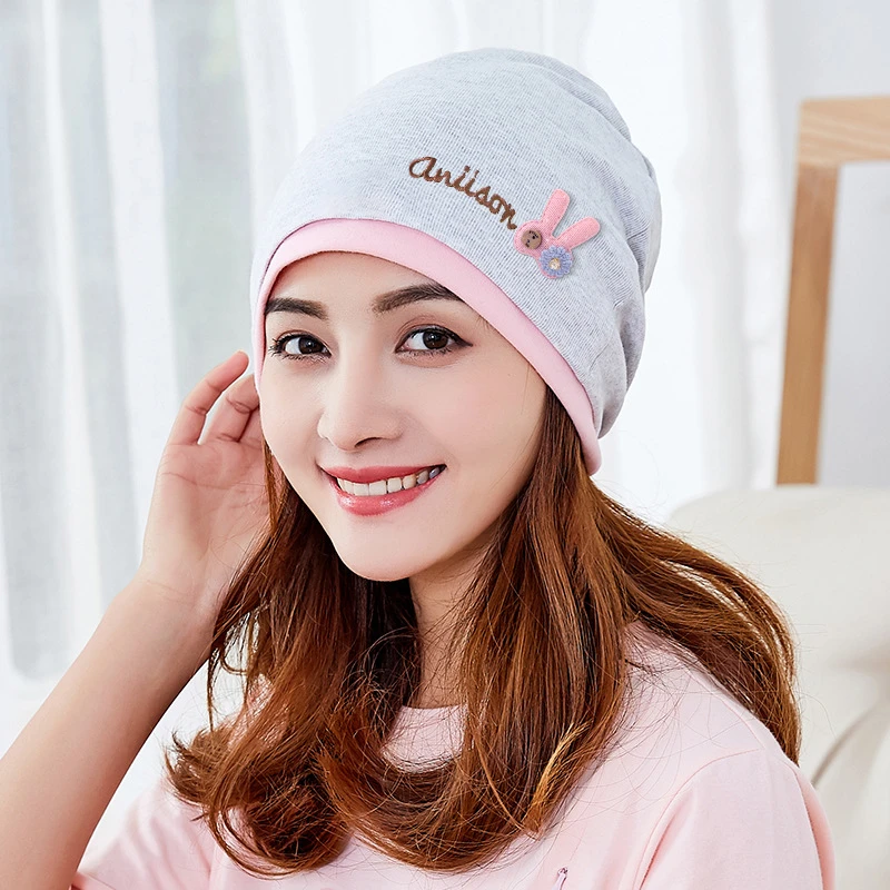 月子帽产妇帽双层纯棉春秋冬季孕产妇帽发带均码单个装月子用品