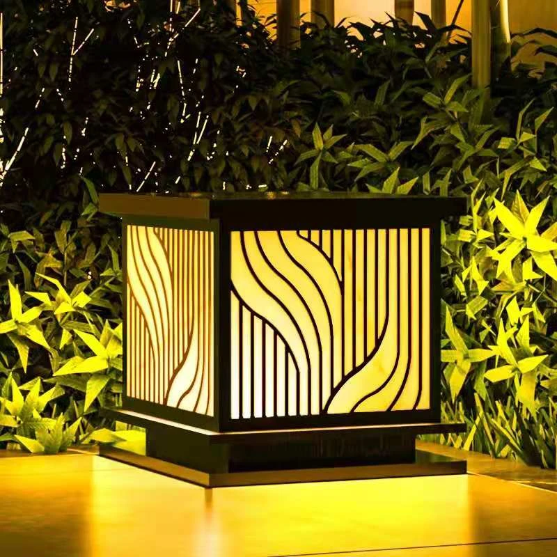 太阳能柱头灯室外防水围墙灯别墅墙头灯现代简约户外大门景观灯