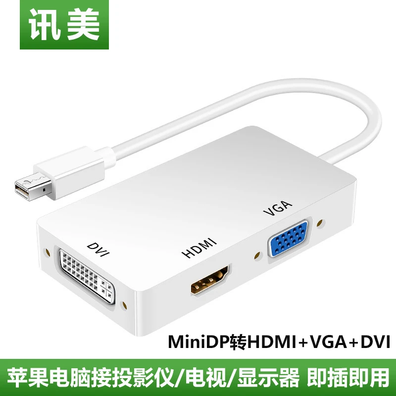 苹果笔记本MacBook air/pro电脑投屏转换器miniDP雷电thunderbolt
